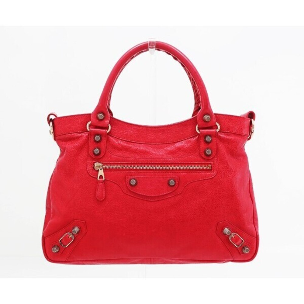 Balenciaga Giant Town Shoulder Bag Red
